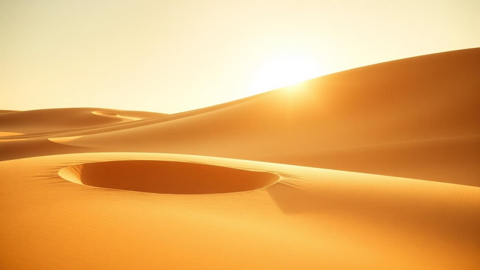 Sunlit desert dunes representing the DirtyCamel studio aesthetic